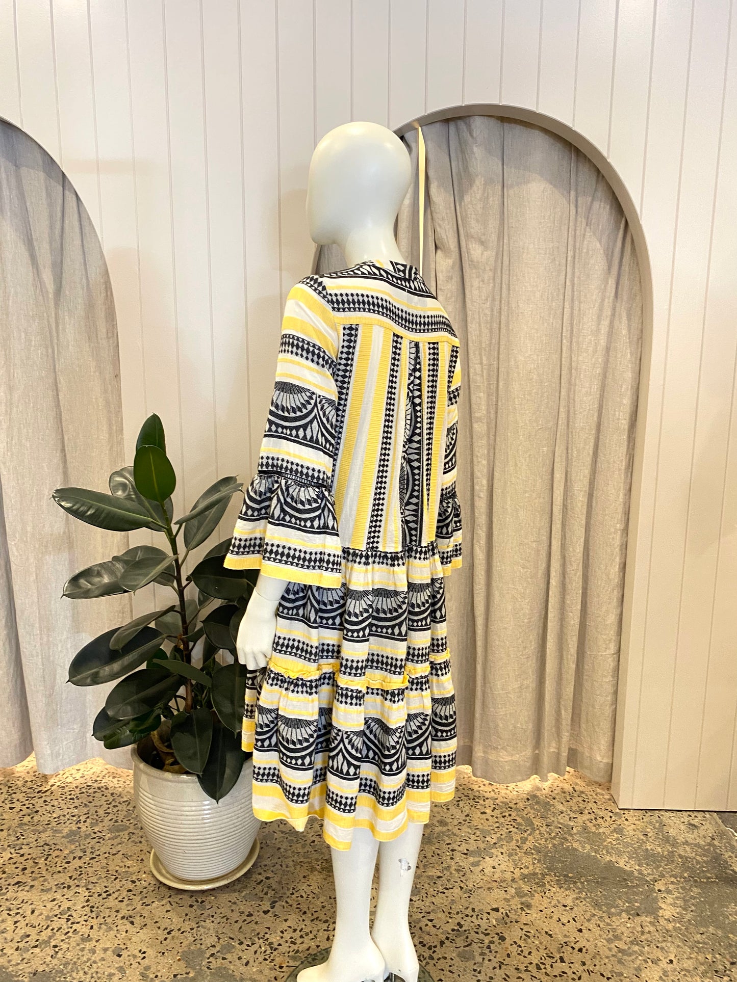 Pearl and Cavier Yellow Zakar Maxi Dress - Size XS/S