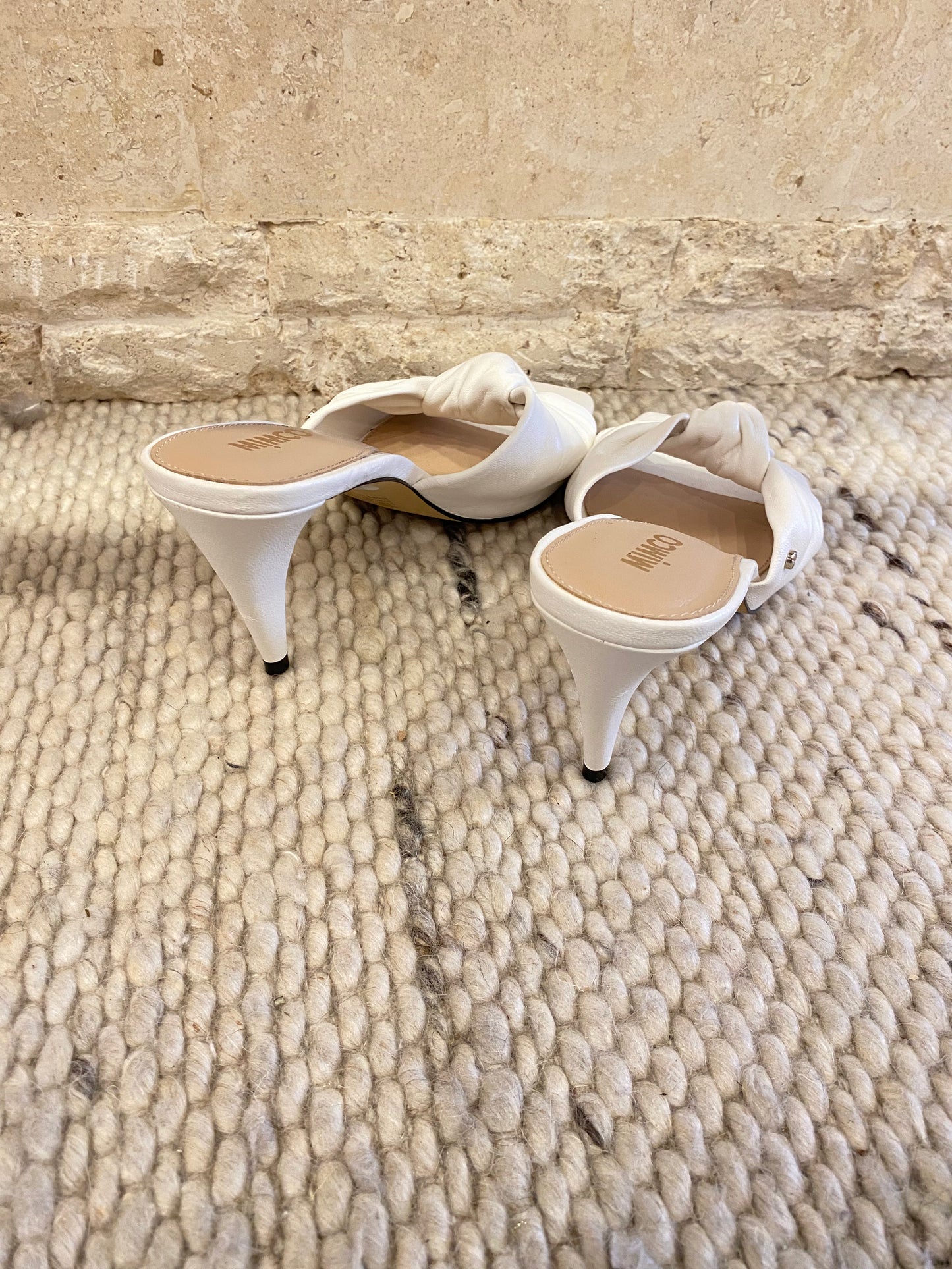 Mimco Twist Heels in White - Size 39