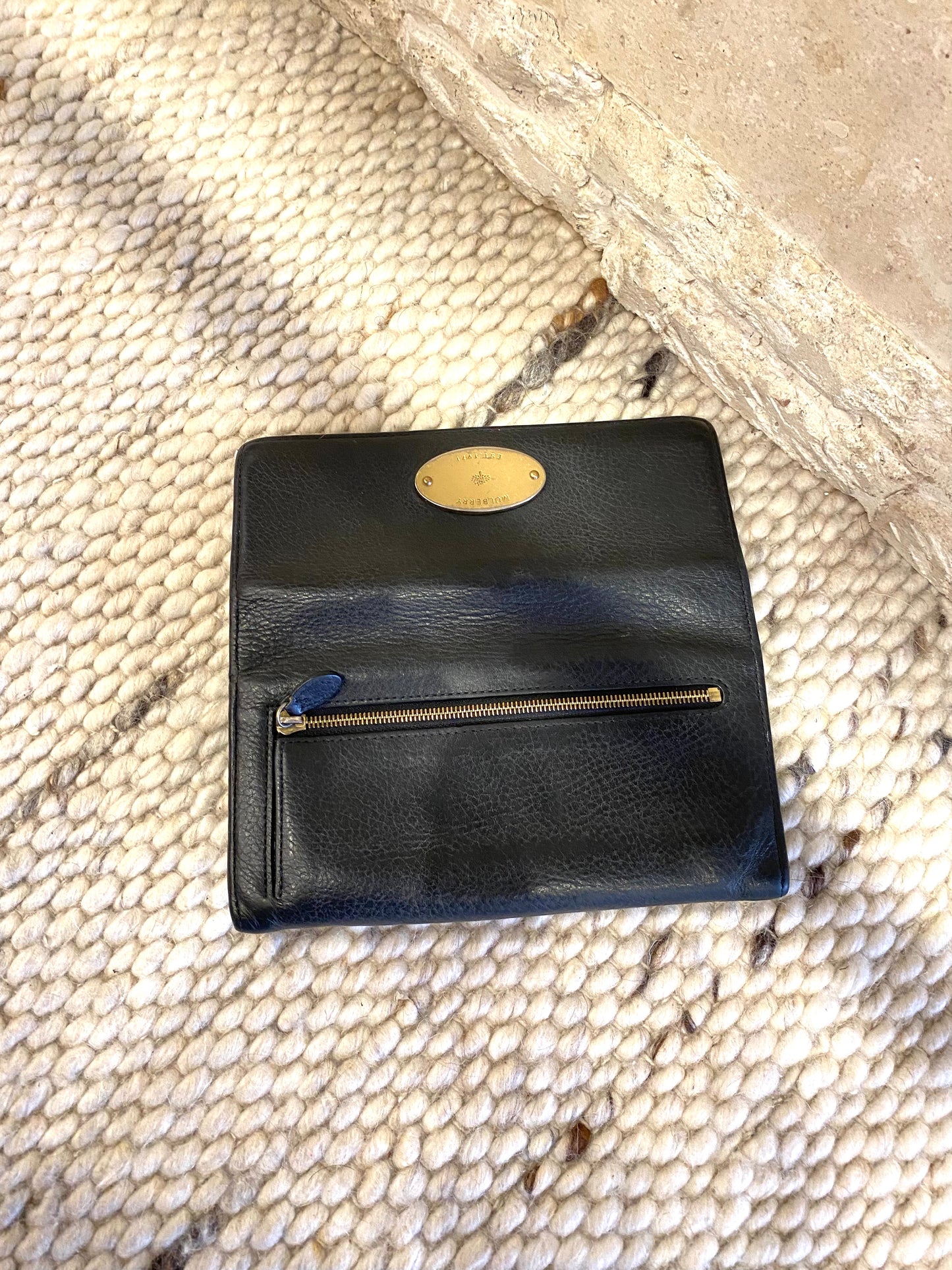 Mulberry Black Continental Leather Wallet