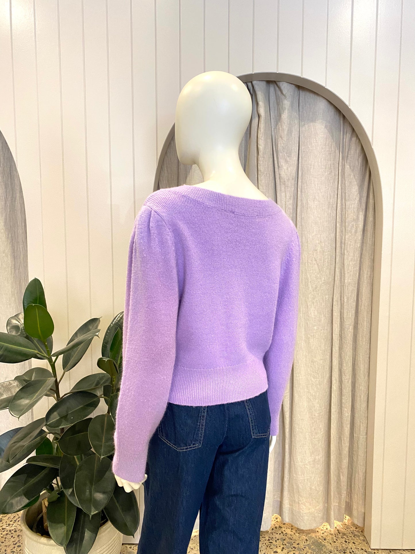 On Parks Knit Cardigan in Purple - Size 8