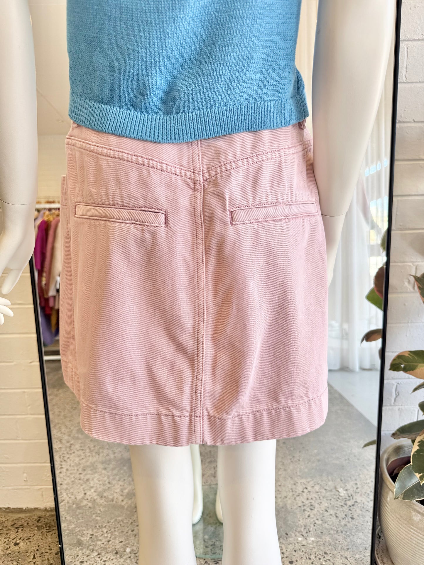 Country Road Denim Mini Skirt in Musk - Size 10