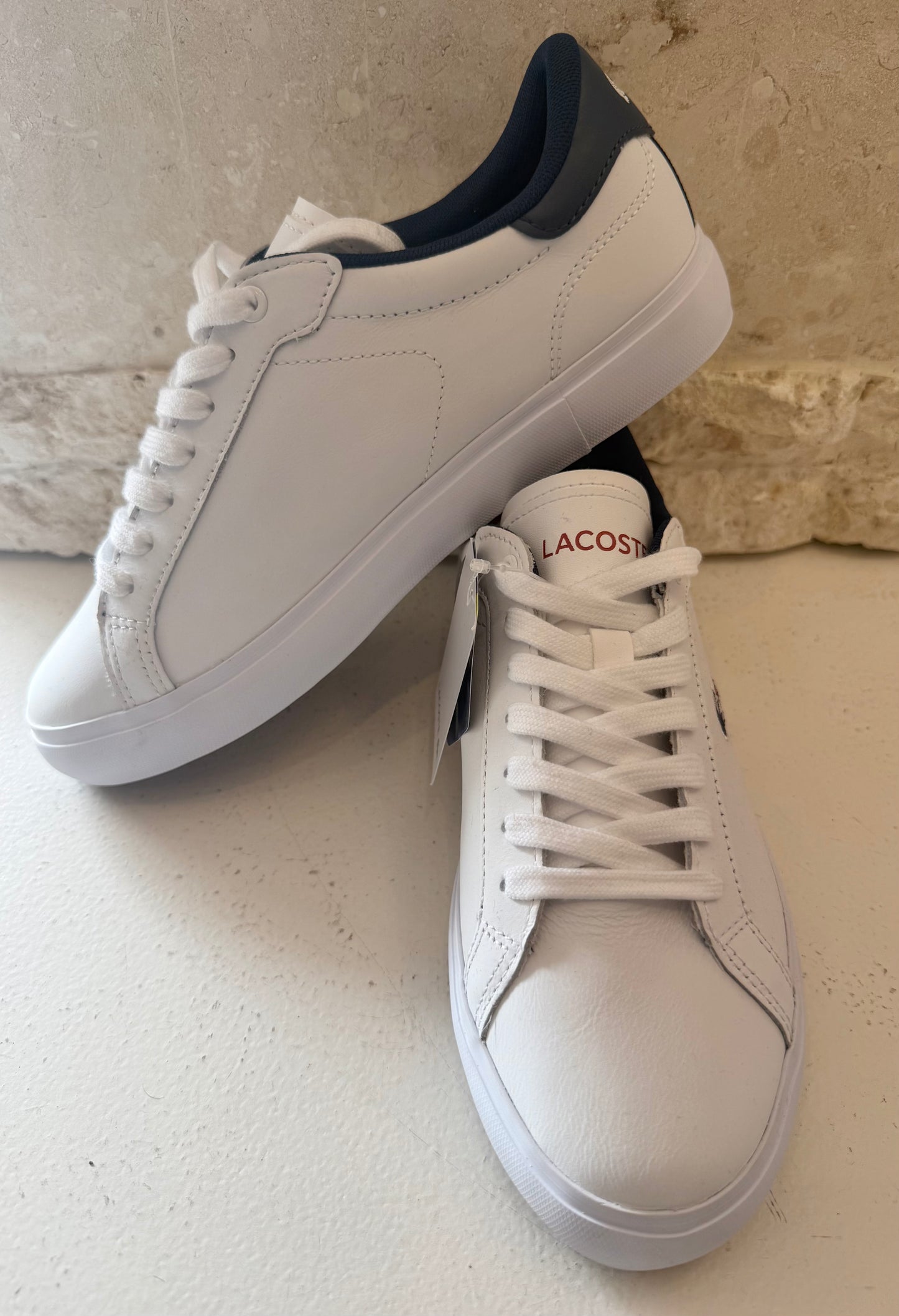 Lacoste White Power Court Sneaker BNWT - Size 7