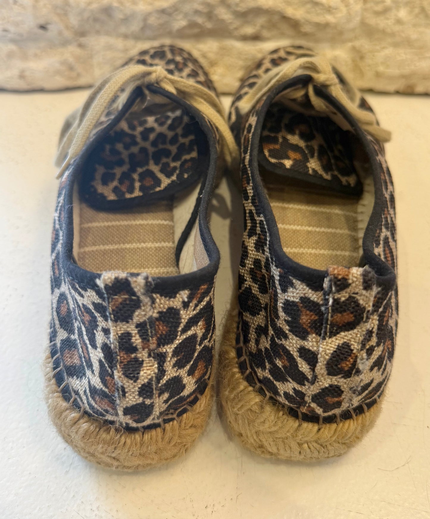 Espadrilles Leopard Print Canvas Shoes - Size 42