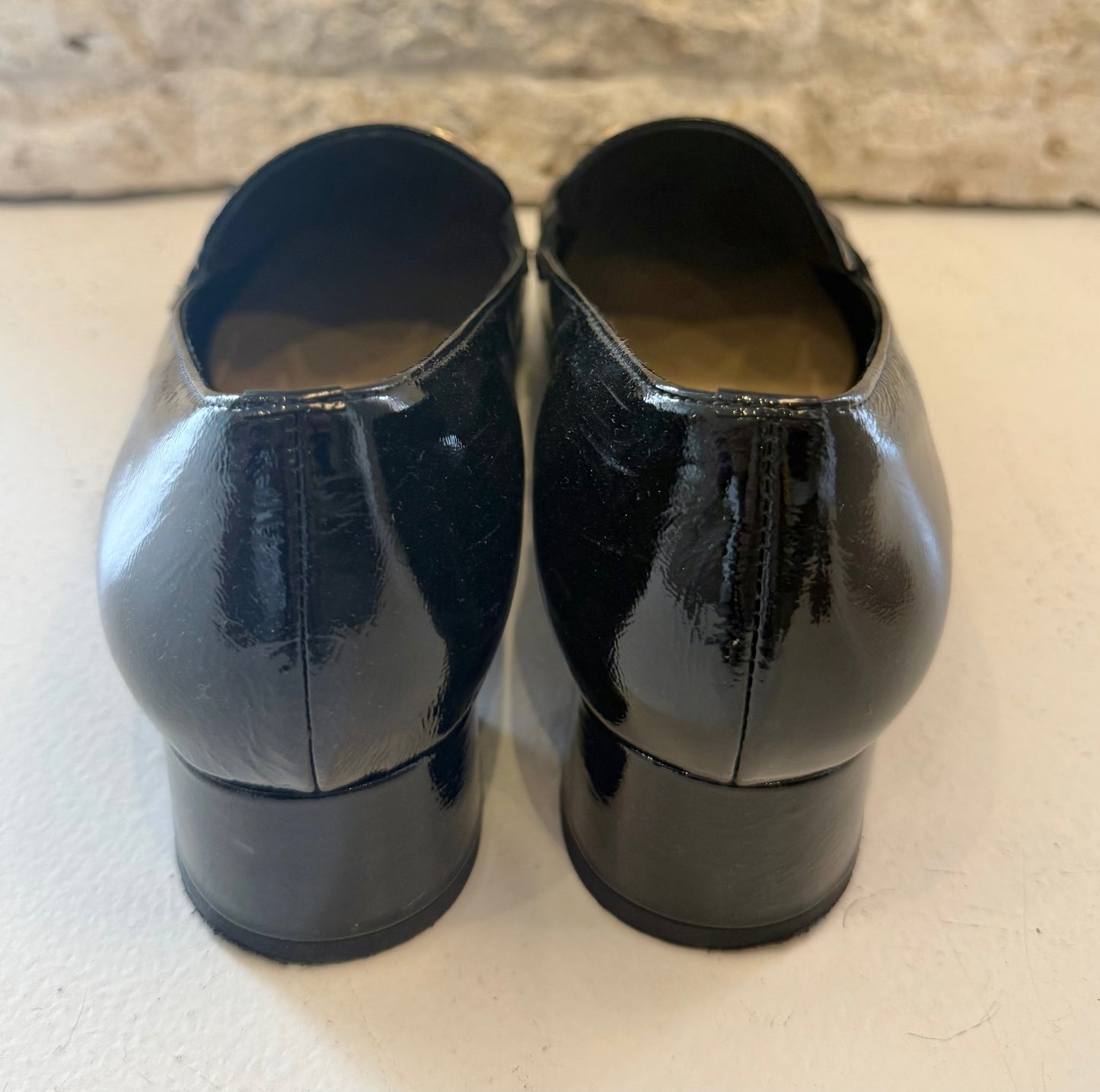 Fabio Ruscan Black Heeled Loafers - Size 41