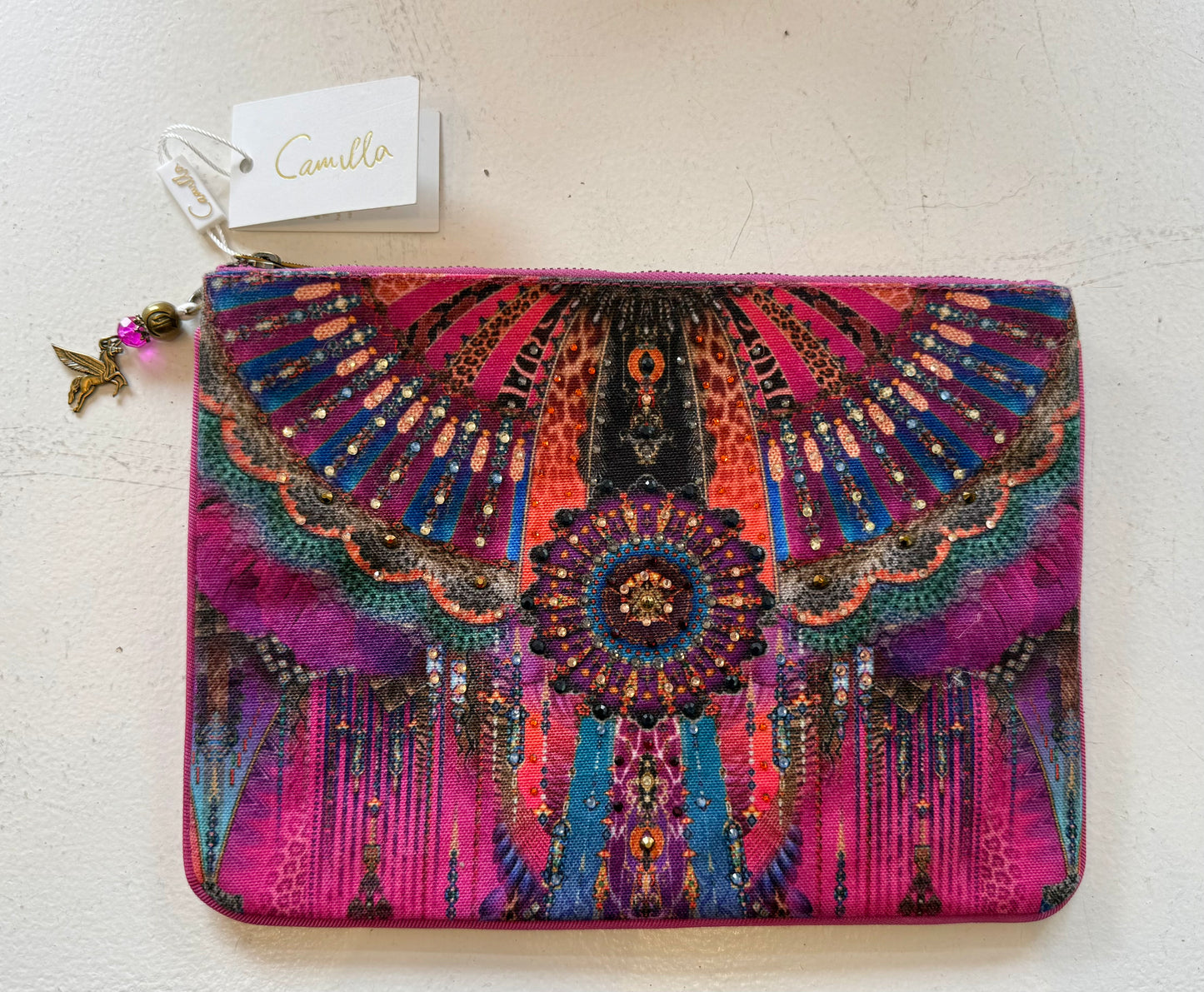 Camilla Canvas Clutch in Midnight Madness