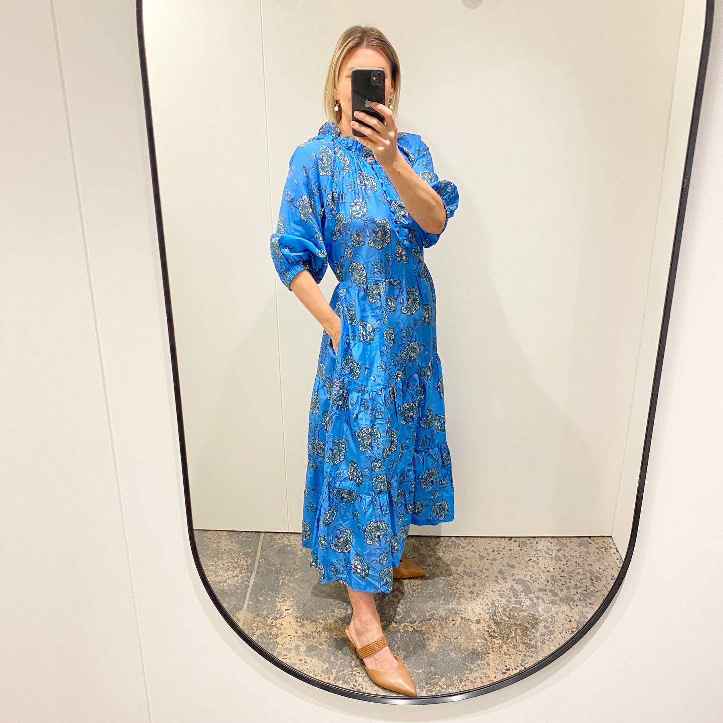 Zoe Kratzmann Field Dress in Azure Botanic - Size 1 (au10-12)