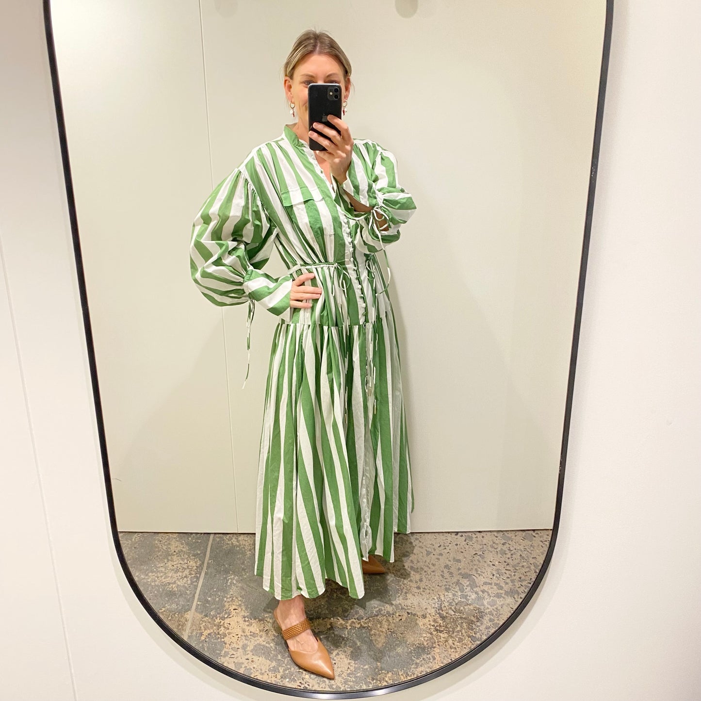 Kinney 'Audrey' Dress in Amalfi Stripe - Size L (12-14)