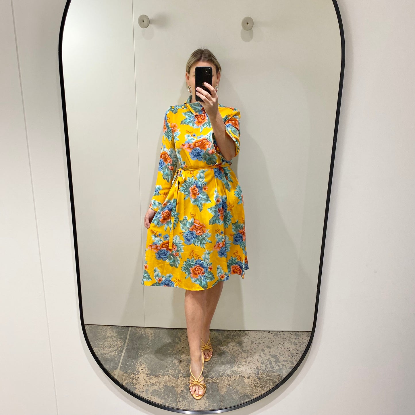 Scanlan Theodore Floral Silk Midi Dress - Size 10