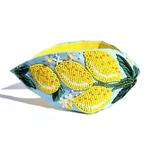 Kingston Blue Citrus Beaded Headband