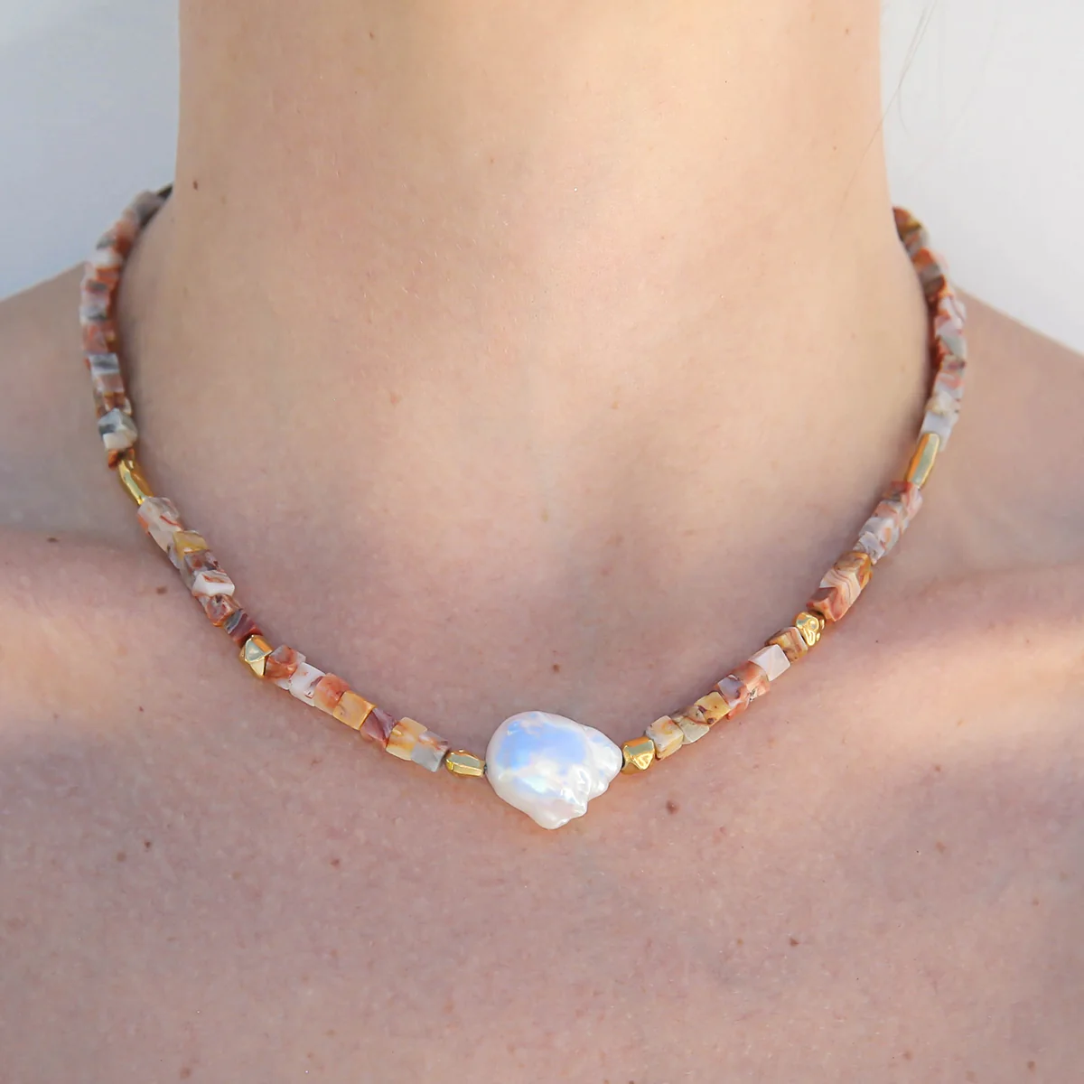 Kingston Keshi Agate Necklace
