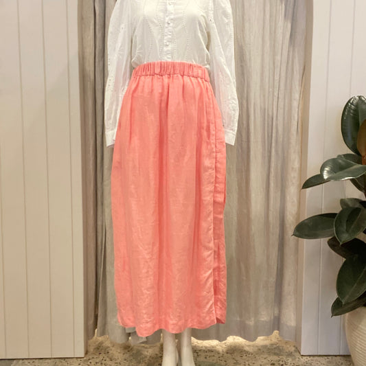 Country Road Linen Skirt in Pink - Size 10