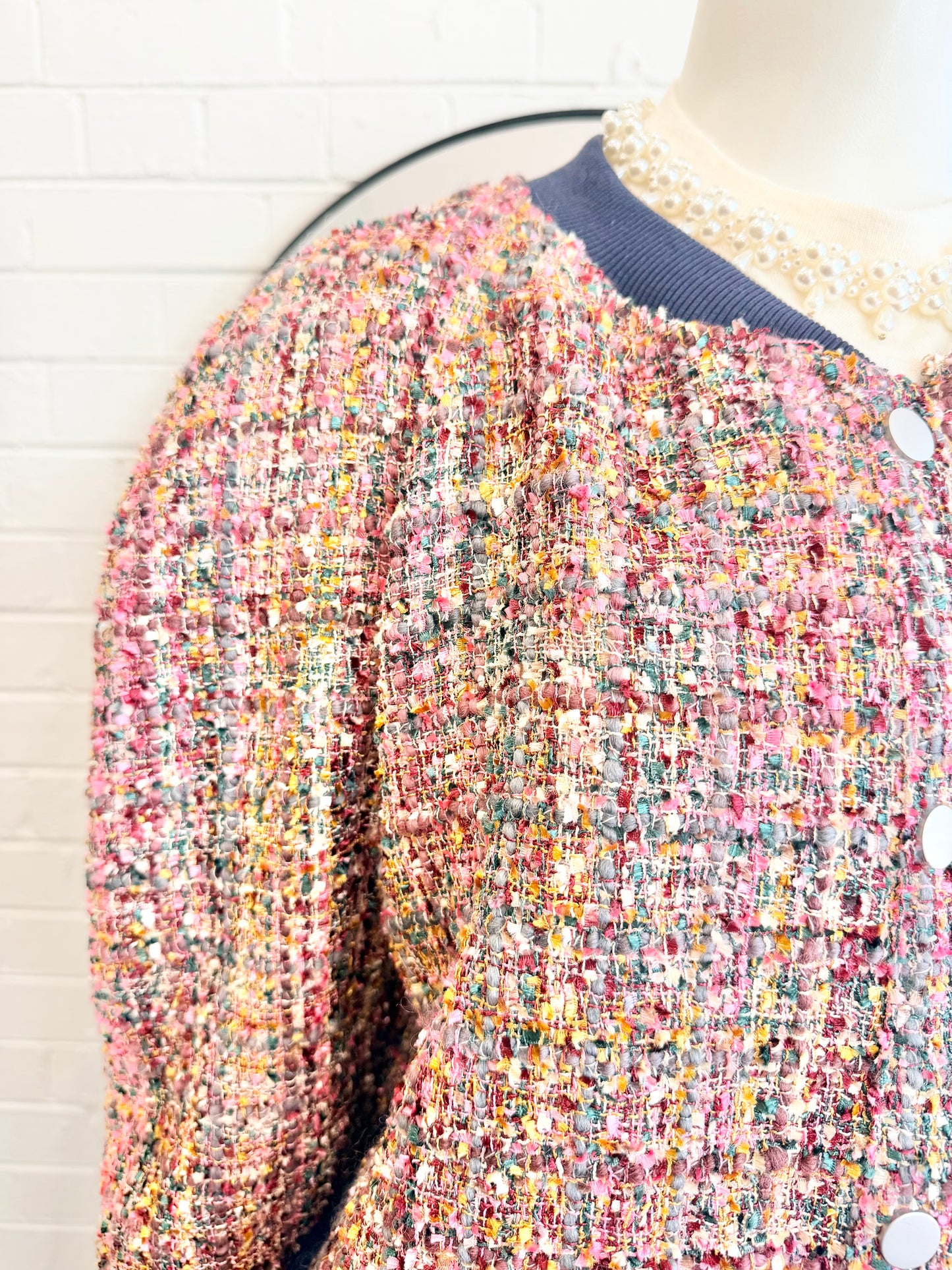 Kireina Abigail Tweed Bomber Jacket - Size M (10 - 12) - Pre-Loved Geelong 3