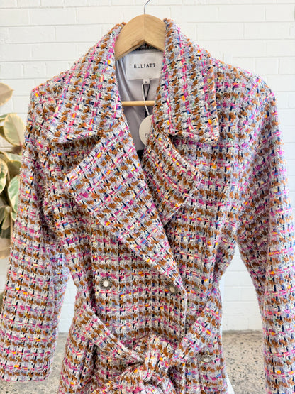 Elliatt Multi Coloured Chapelle Coat - Size M (10)