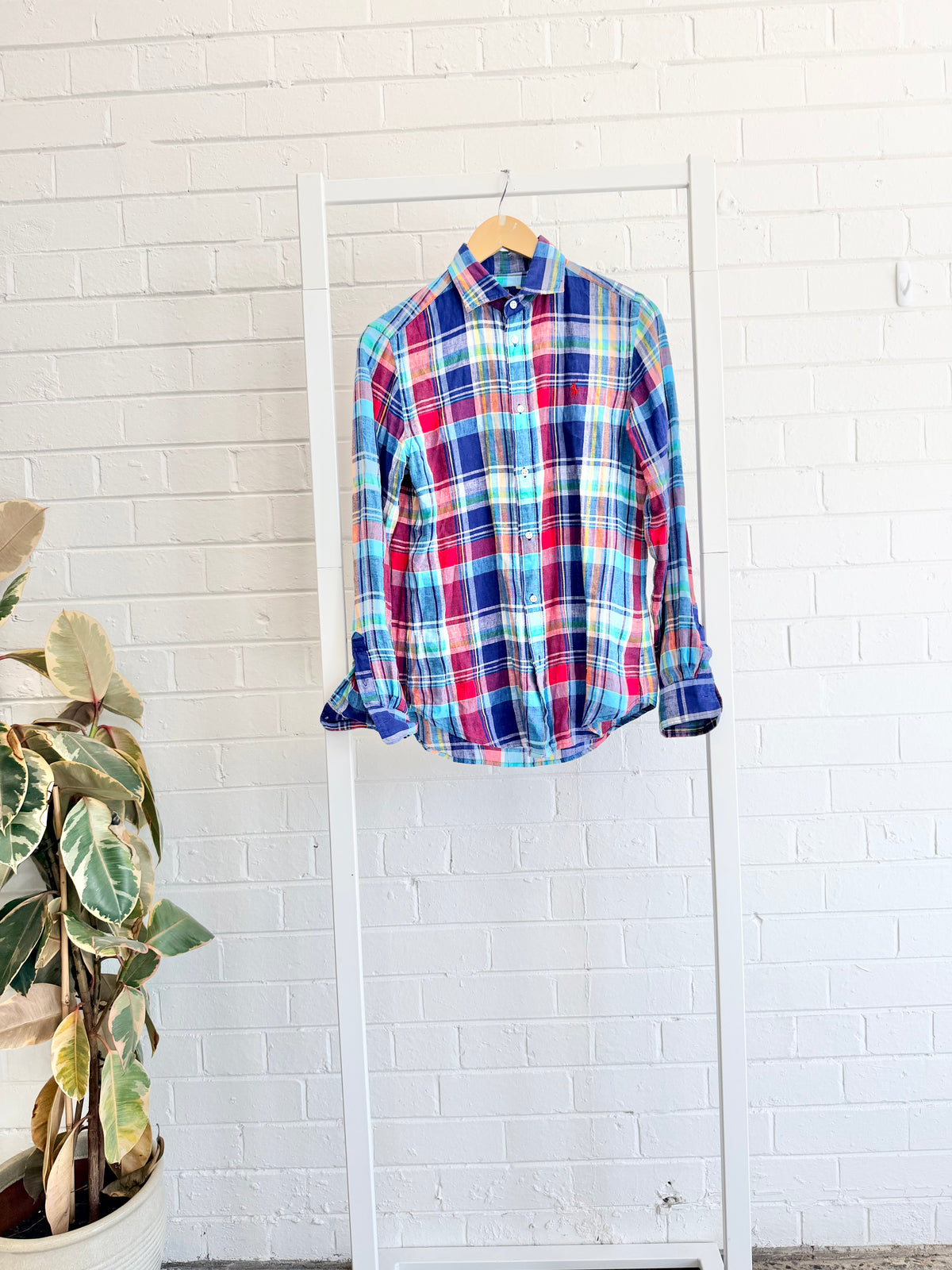 Polo Ralph Lauren Classic Fit Plaid Brushed Twill Shirt — Size M
