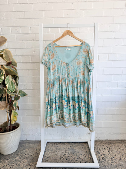 Spell & The Gypsy Collective - Seashell Boho Dress in Seafoam - Size XL
