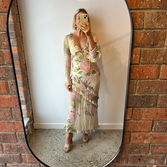 Isabelle Quinn Louisa Floral Maxi  Dress - Size 8