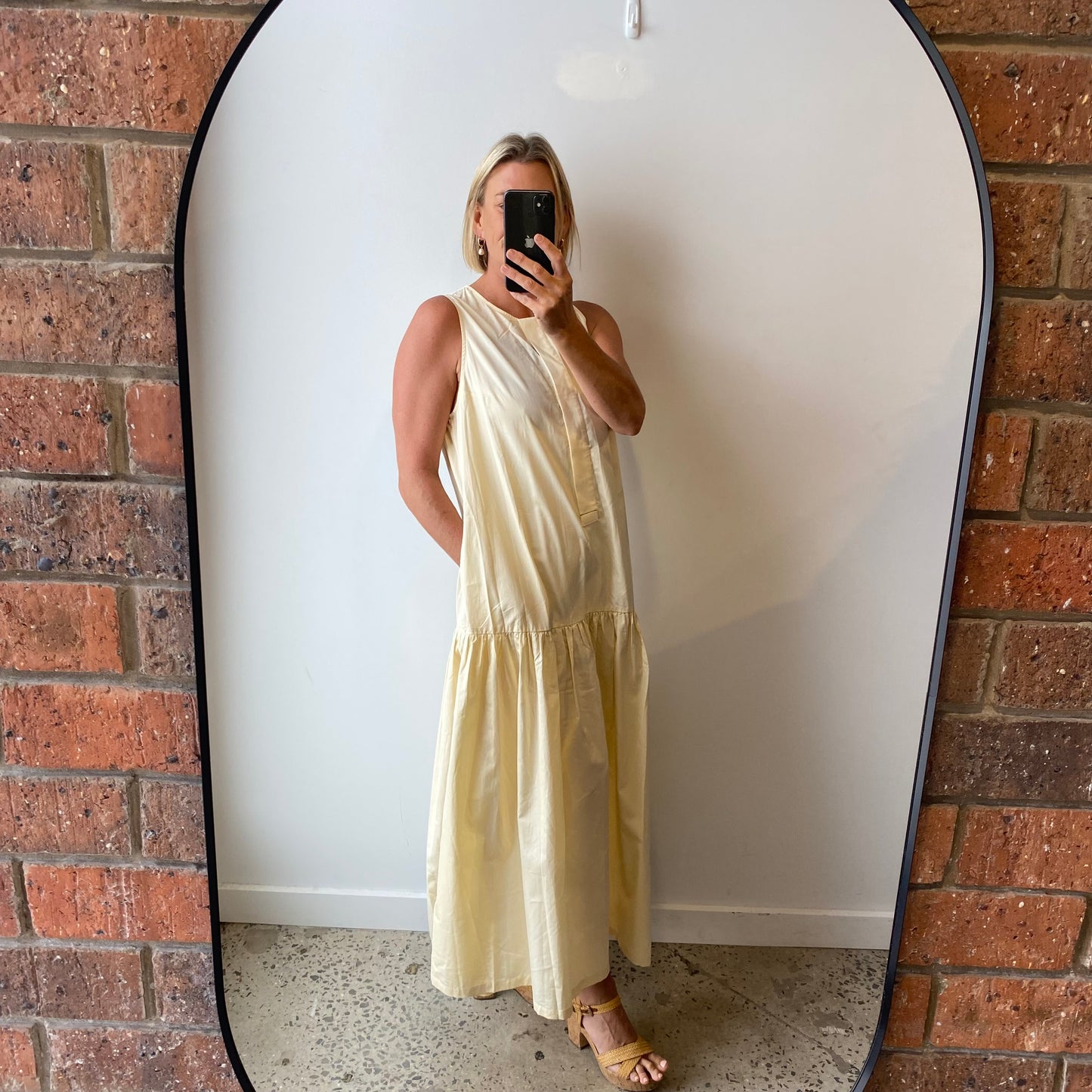 Elka Collective Elisa Dress in Butter Yellow - Size 12