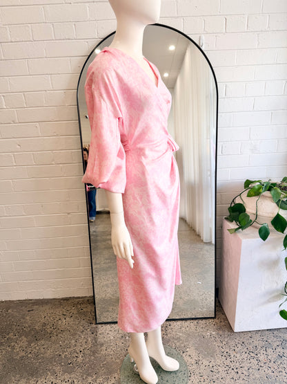 Scanlan Theodore Silk Print Wrap Dress - Size 12 - Pre-Loved Geelong