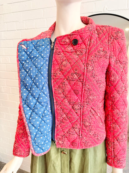 The Isabel Marant Étoile Red Bandana Print Quilted Jacket - Size 1 (AU8)
