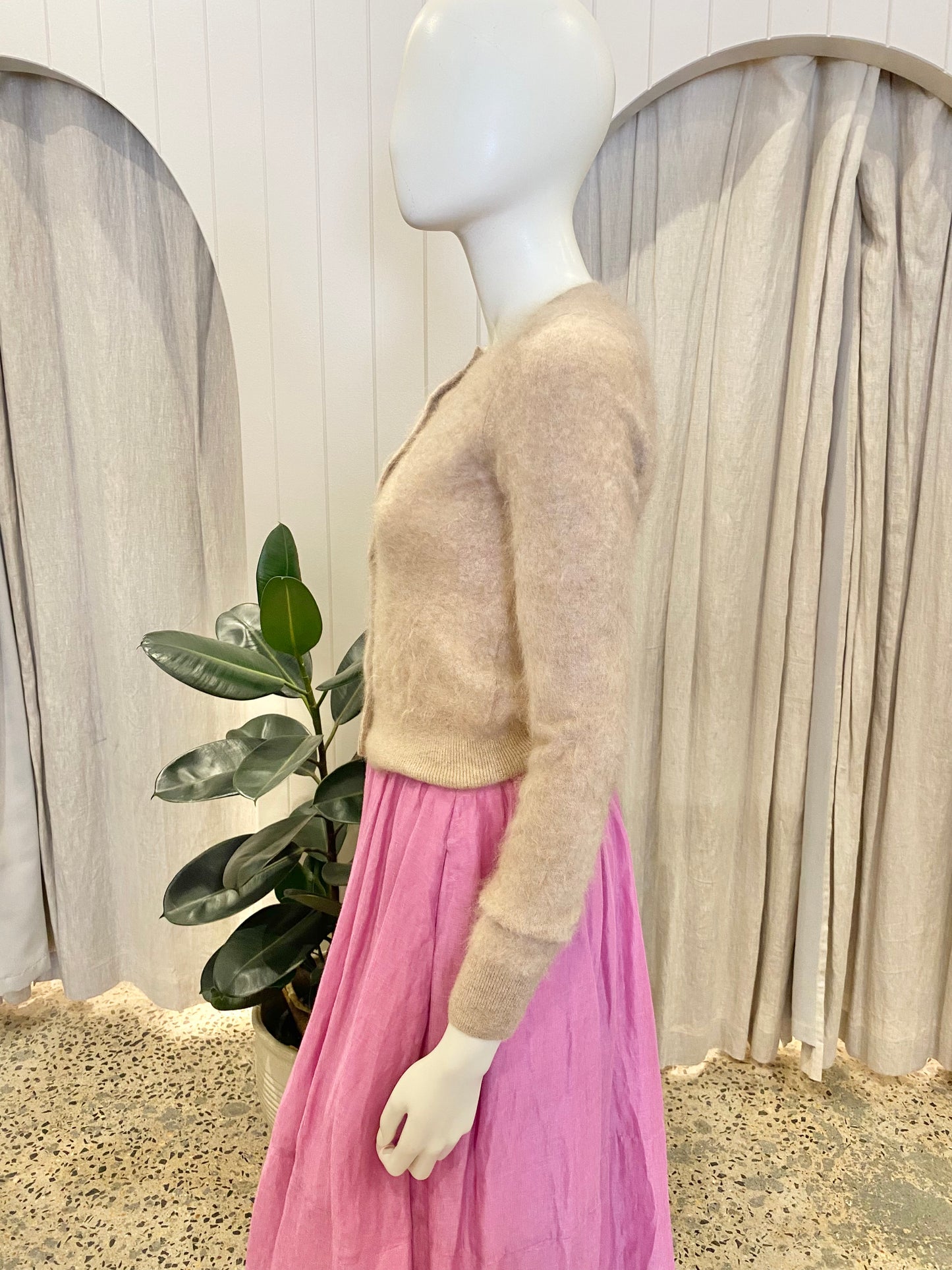 Naked Camel Cashmere Cardigan - Size XS/S (6-8)