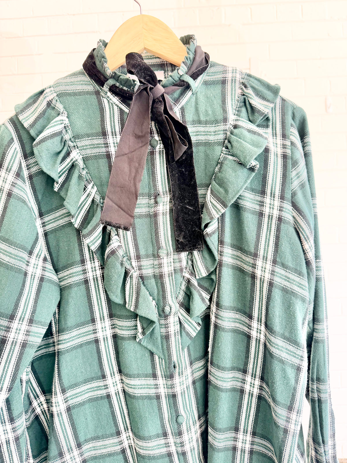 Binny Plaid Shirt in green - Size 12