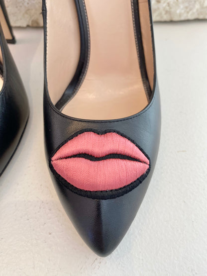 Gucci Black Lip Pumps - Size 37.5