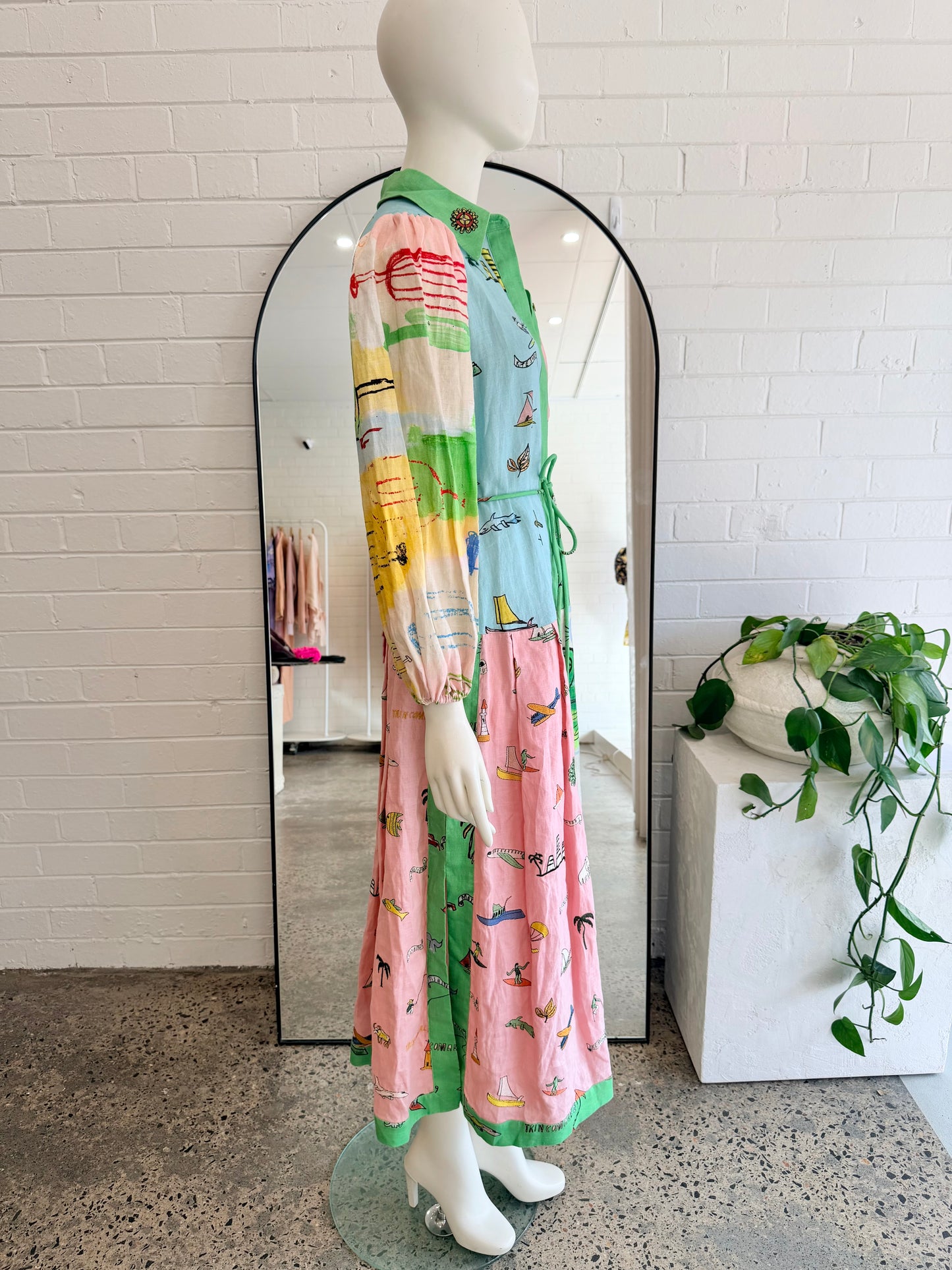 Alemais Multi Coloured Jet Shirt Dress - Size 8 - Pre-Loved Geelong