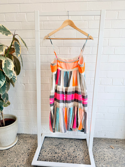 Devotion Twins 'Joy' Dress in Orange/Pink - Size L (12-14)