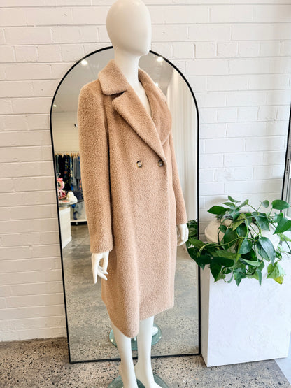 Max Mara Studio Camel Roseto Coat - Size 8 - 10