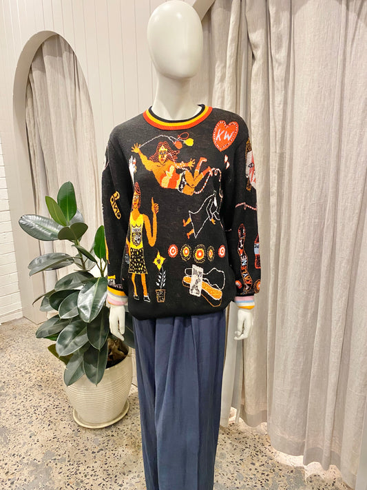 Wah-Wah x Kaylene Whiskey Wool Jumper - Size L