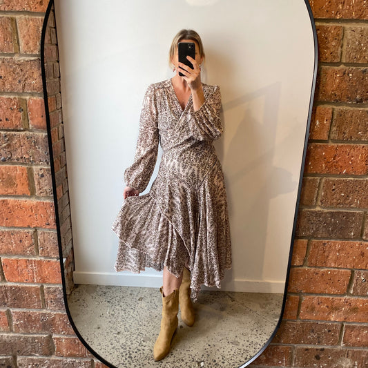 Zimmermann Wrap Midi Dress - Size 2 (10)