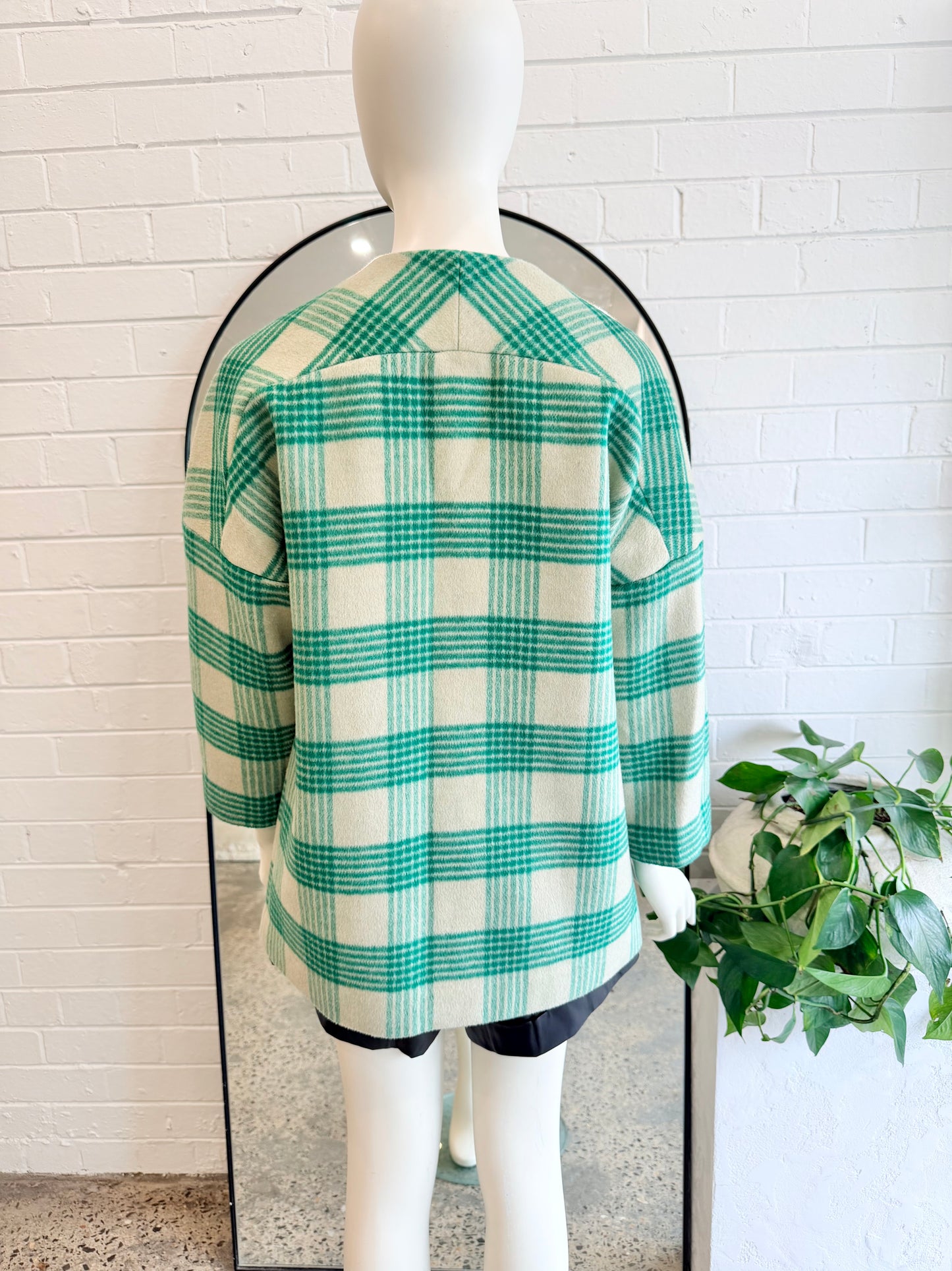 Gorman Green and Cream Mel Check Coat - Size 8