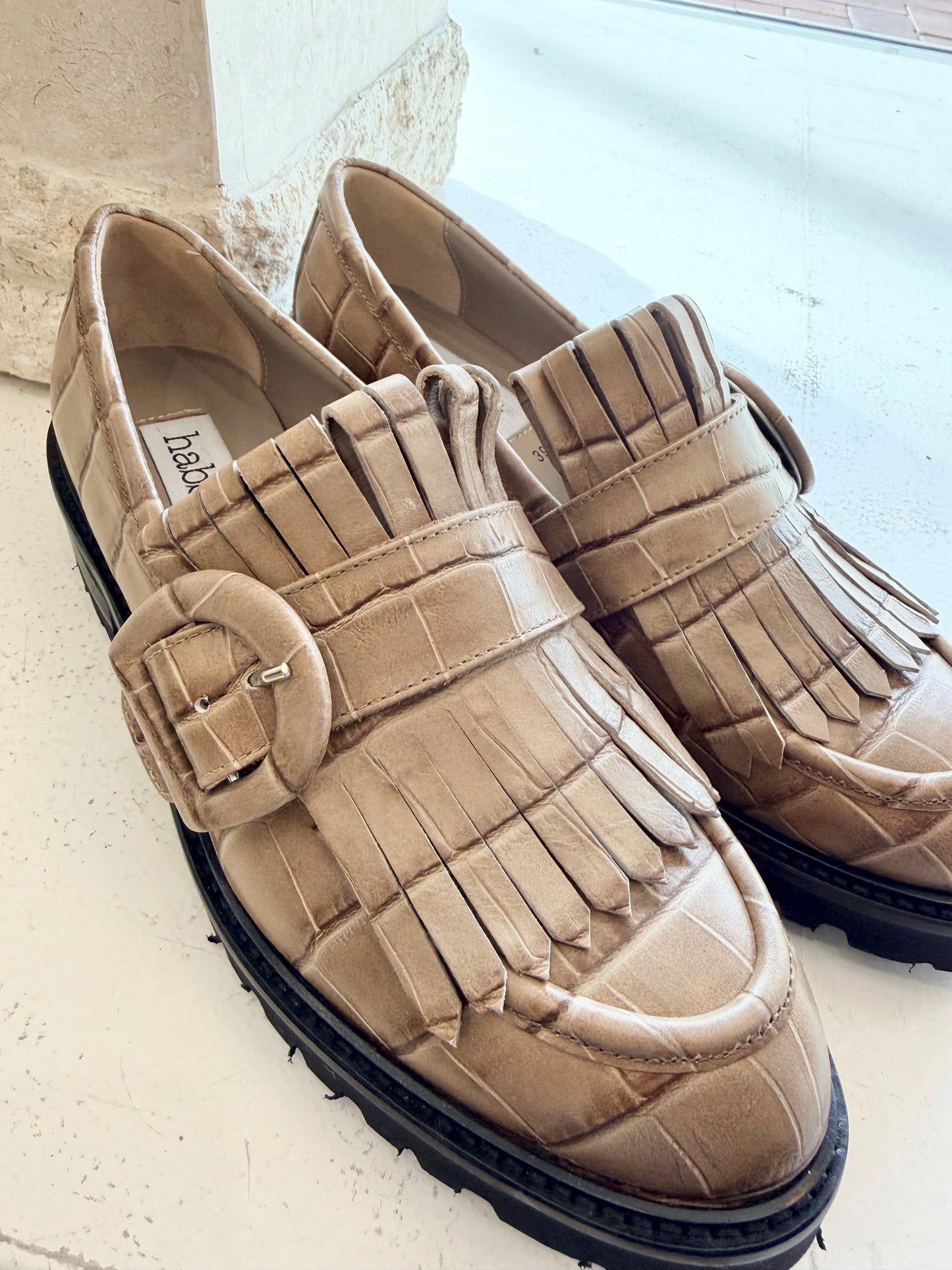 Habbot Chunky Fringe Kiltie Loafers - Size 39