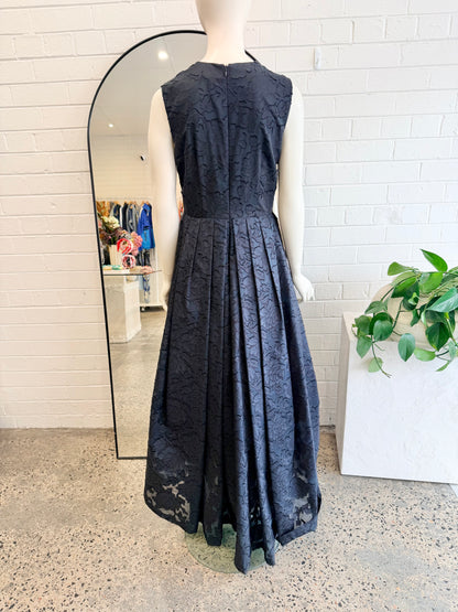 H&M Conscious Floral Textured Gown in Black - Size 12