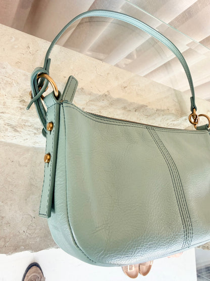 Fossil Sage Green Jolie Leather Baguette Bag