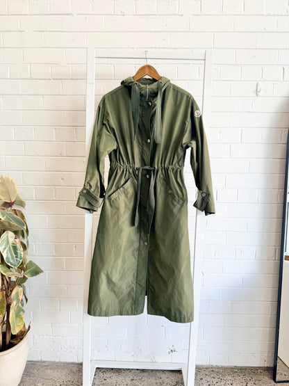 Moncler Khaki Nylon Utility Parker — Size 1 (8-10)