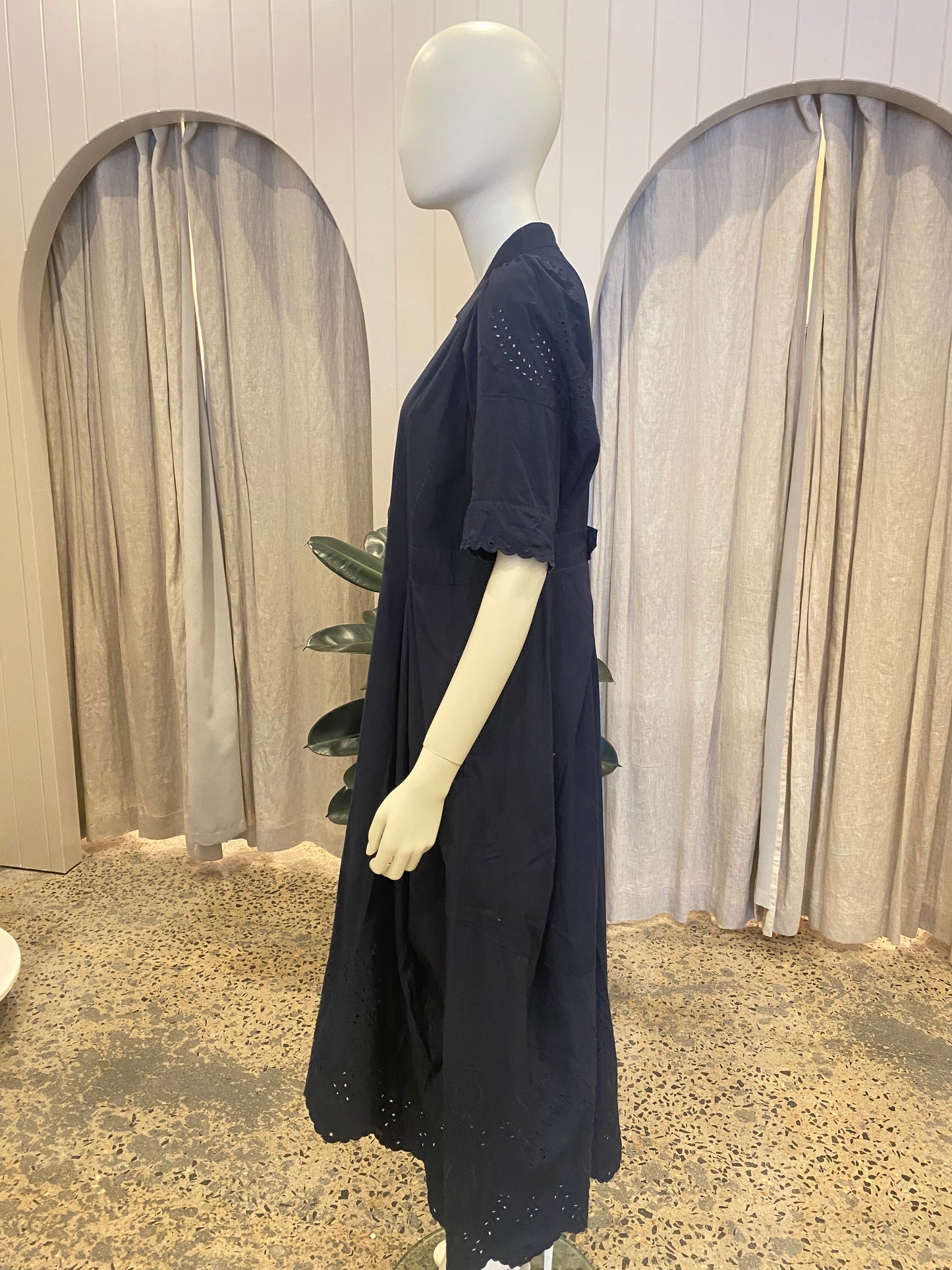 High Everyday Couture Navy Midi Dress - Size 16