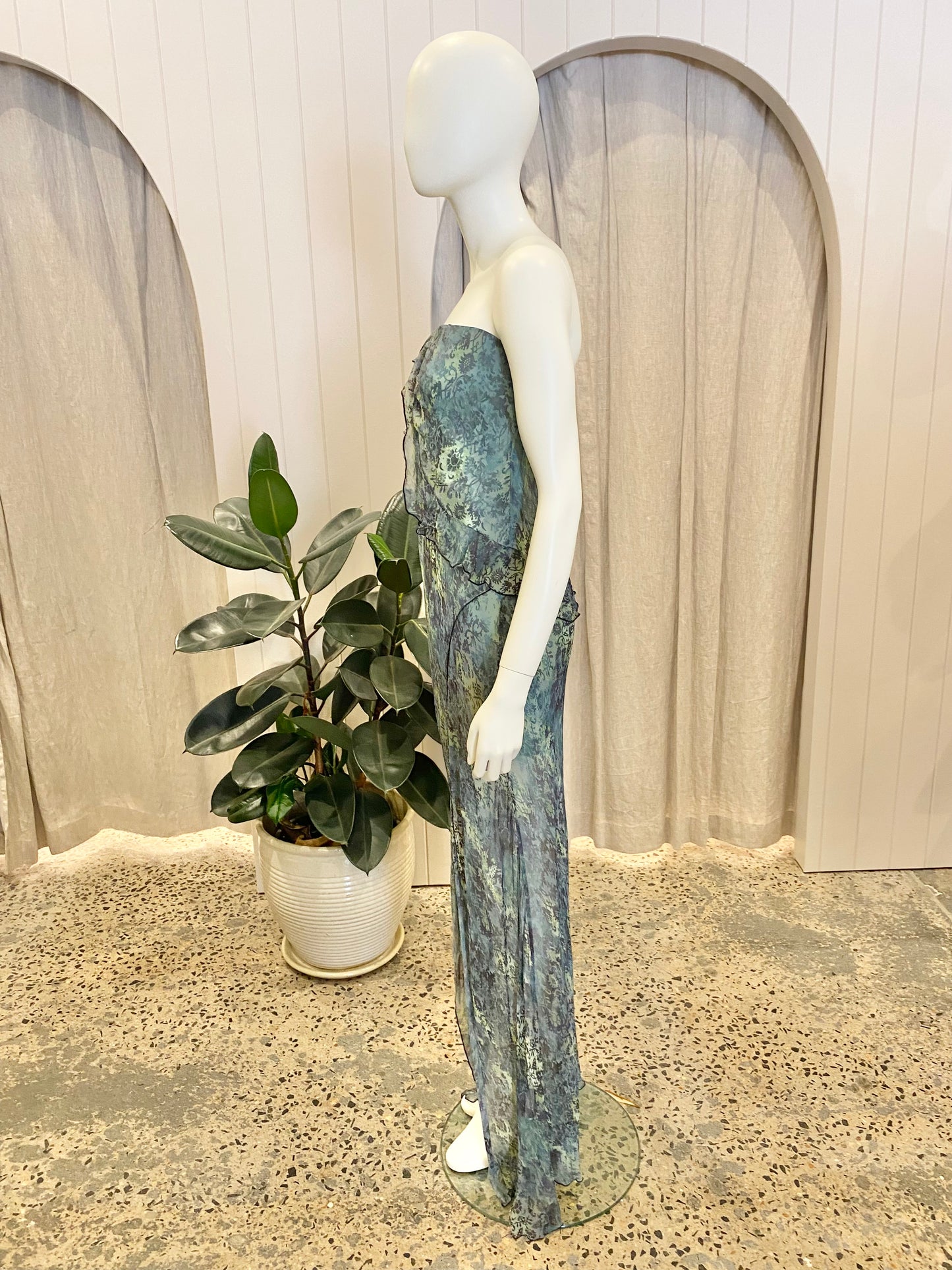 Bec & Bridge Opal Strapless Maxi Dress in Green - Size 14