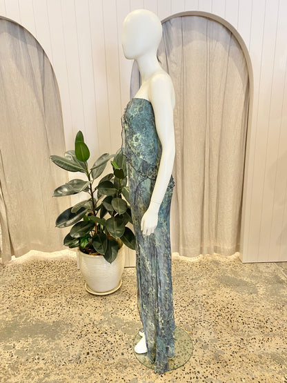 Bec & Bridge Opal Strapless Maxi Dress in Green - Size 14