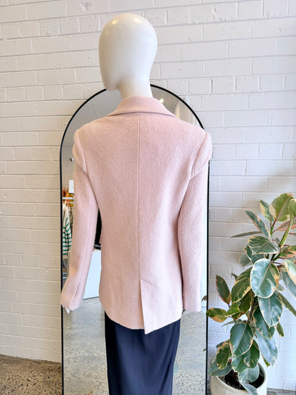Ena Pelly Pink Boucle Sample Blazer  - Size 8