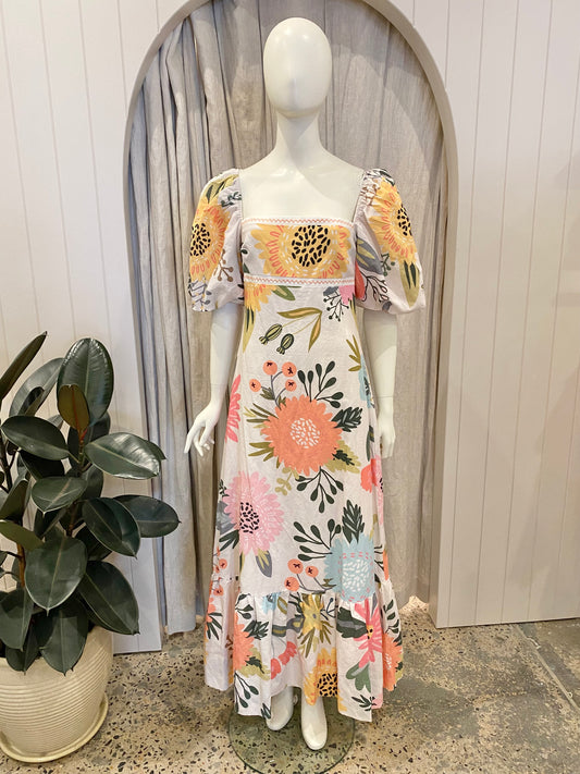 By Nicola Floral Camille Maxi Dress Popourri - Size 8