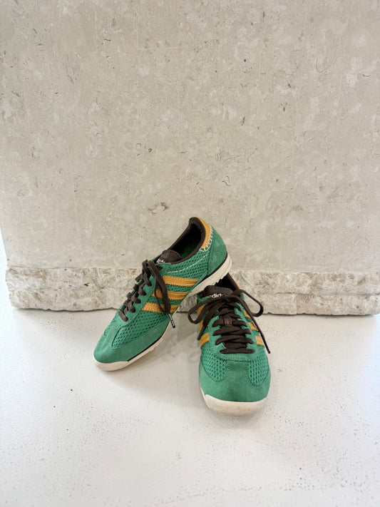 Adidas x Wales Bonner SL72 Knit Sneakers in Green/Orange - Size UK6 EU 39 1/3