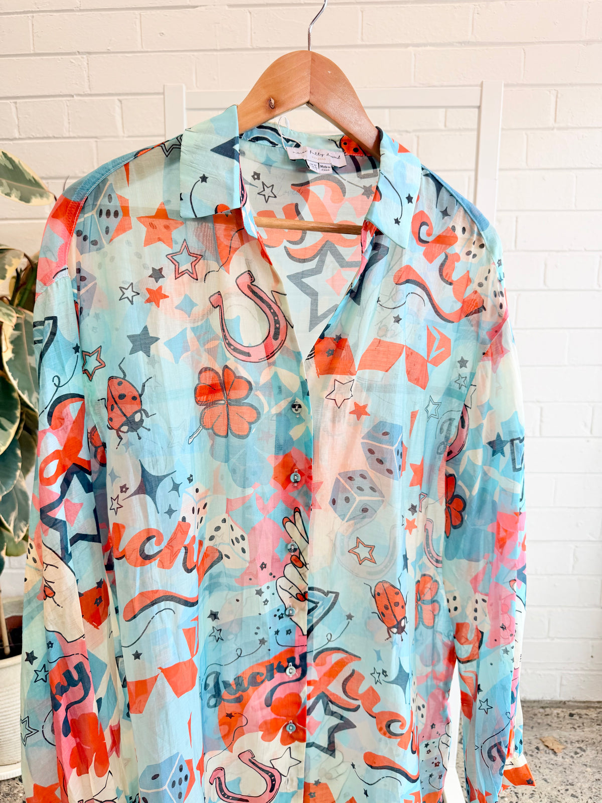 Never Fully Dressed Blue Lucky Shirt - Size 12