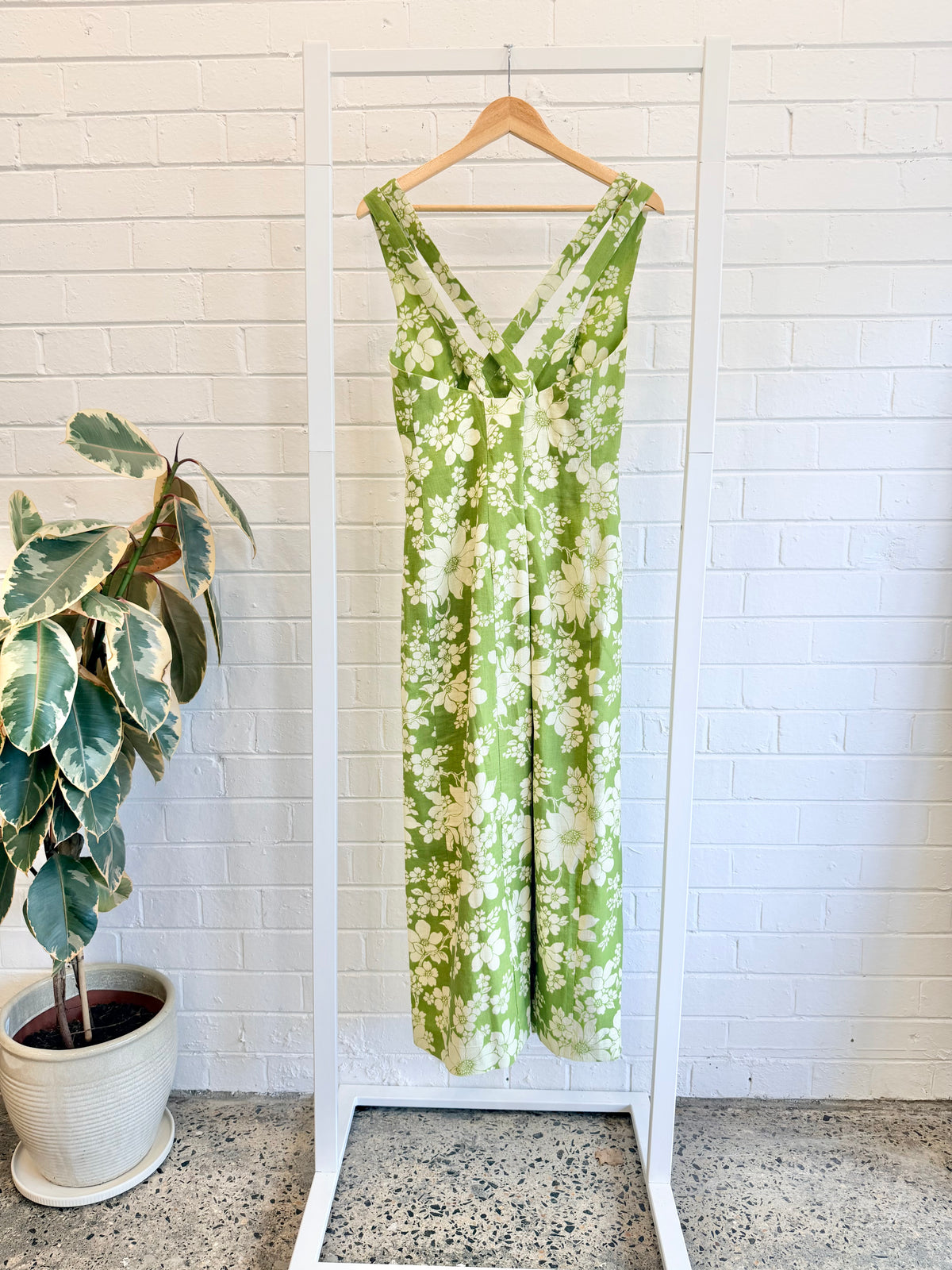 Alemais Green Leisa Column Dress - Size 14