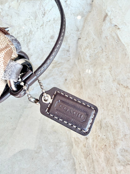Coach Tan Monogram Wristlet