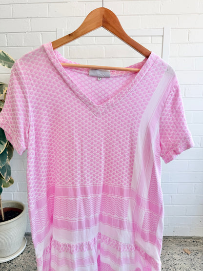 Cecile Copenhagen Pink Cotton Midi Dress - Size S (8 - 10)