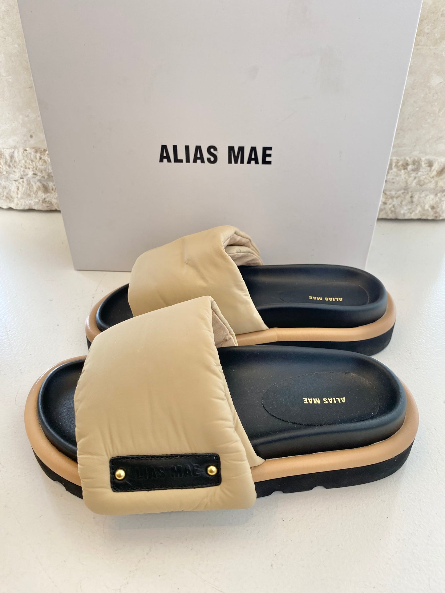 Alias Mae 'Saige' Slides in Chai - Size 39