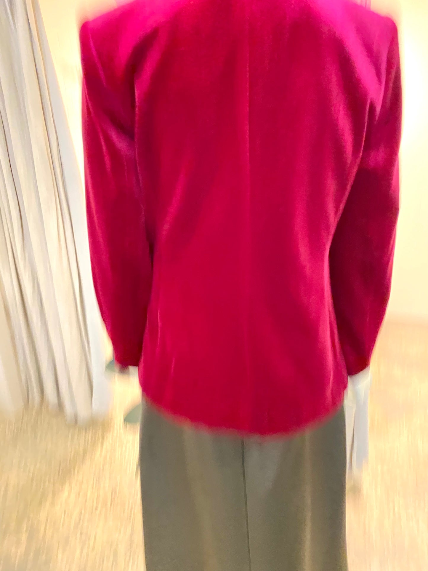 Mossman Velvet Blazer in Fuschia - Size 10