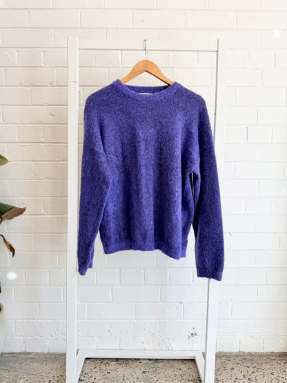 Acne Studios Purple Brushed Sweater - Size L (12)