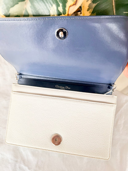 Christian Dior Ivory Diorama Wallet on Chain